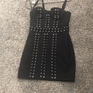 Black mini dress